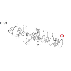 B&P 338000138R20 Pierścień segera wewnętrzny 138x4mm Bondioli Pavesi