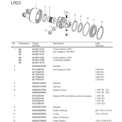 B&P 6W157003R Sprzęgło LR23 1700Nm 1i3/8"Z6 - 30,2x79,4 G5 Bondioli Pavesi