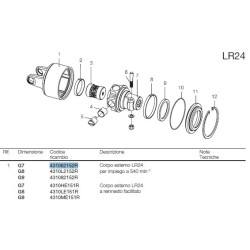 B&P 431062152R Obudowa sprzęgła LR24 - 30,2x91,4 G7 540obr/min Bondioli Pavesi