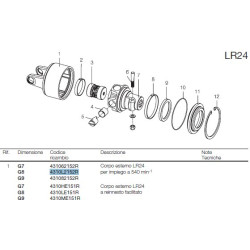 B&P 4310L2152R Obudowa sprzęgła LR24 - 30,2x91,4 G8 540obr/min Bondioli Pavesi