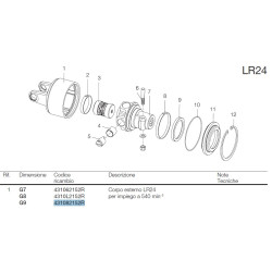 B&P 431082152R Obudowa sprzęgła LR24 - 34,6x106,0 G9 540obr/min Bondioli Pavesi