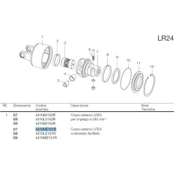 B&P 4310HE151R Obudowa sprzęgła LR24 - 30,2x91,4 G7 Bondioli Pavesi