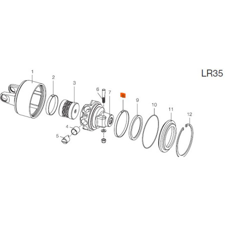 B&P 240000712R02 Pierścień prowadzący sprzęgła LR35 Bondioli Pavesi