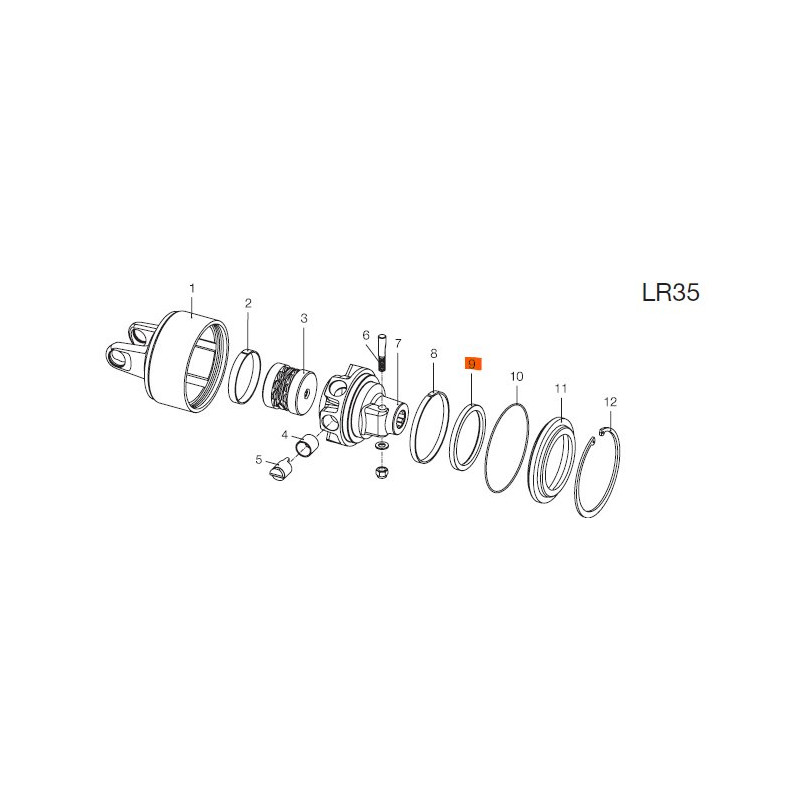B&P 355000105R02 Pierścień 105x125x10 Bondioli Pavesi