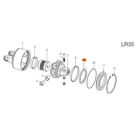 B&P 355000105R02 Pierścień 105x125x10 Bondioli Pavesi