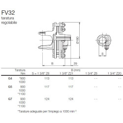 B&P 661E41203R Sprzęgło FV32 cierne 900Nm 1i3/8"Z8 - 27,0x74,6 G4 Bondioli Pavesi