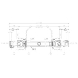 Wał przegubowy G2 L860 mm Bondioli&Pavesi