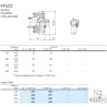 B&P 635B24103R Sprzęgło cierne FFV22 400Nm 1i3/8"Z6 - 22,0x54,0 G1 Bondioli Pavesi