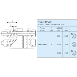 B&P 635E41237R Sprzęgło cierne FFV32 900Nm 1i3/8"Z21 - 27,0x74,6 G4 Bondioli Pavesi