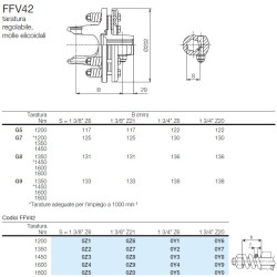 B&P 635M53437R Sprzęgło cierne FFV42 1450Nm  1i3/8"Z21 - 34,9x106,0 G9 Bondioli Pavesi
