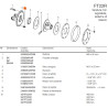 B&P 663C28A03R Sprzęglo cierne FT22R 500Nm 1i3/8"Z6 -23,8x61,3 G2 Bondioli Pavesi