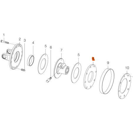 B&P 2481A0002R02 Płyta cierna 4mm Bondioli Pavesi