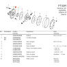 B&P 663E44C37R Sprzęglo cierne FT32R 1000Nm 1i3/8"Z21 -27,0x74,6 G4 Bondioli Pavesi