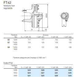 B&P 66348404R Sprzęglo cierne FT42 1200Nm 1i3/4"Z6 -30,2x79,4 G5 Bondioli Pavesi