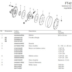 B&P 663H53438R Sprzęglo cierne FT42 1450Nm 1i3/4"Z20 -30,2x91,4 G7 Bondioli Pavesi