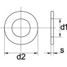 Podkładka M4x9x0.8 mm, nylon DIN 125a Kramp