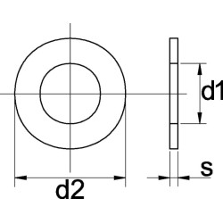 Podkładka M5x10x1 mm, nylon DIN 125a Kramp