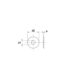 Podkładka płaska poszerzana M12x60x5 mm, stal ocynk Kramp