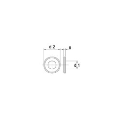 Podkładka M33x60x5 mm, stal ocynk DIN125b Kramp