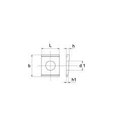 Podkładka kwadratowa klinowa M8x22x4.60 mm / 1.50 mm, stal ocynk DIN 435 Kramp