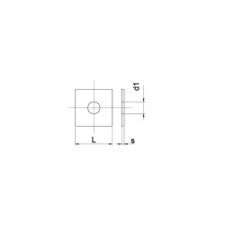 Podkładka kwadratowa M24x6 mm, stal ocynk ogniowy Kramp