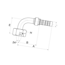 Armatura wtłaczana 12GS25FDHORX90AF41 Gates 12GS25FDHORX90AF41