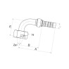 Armatura wtłaczana 12GS25FDHORX90AF41 Gates 12GS25FDHORX90AF41