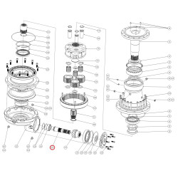 Comer 1754250042 Wałek wejściowy 1i3/4" Z20 "KRÓTKI"