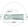 Capello 52552535 Nóż rozdrabniacza 230x69/51x6 powłoka utwardzana