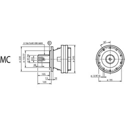 Wał wyjściowy US 250/ 500 MC