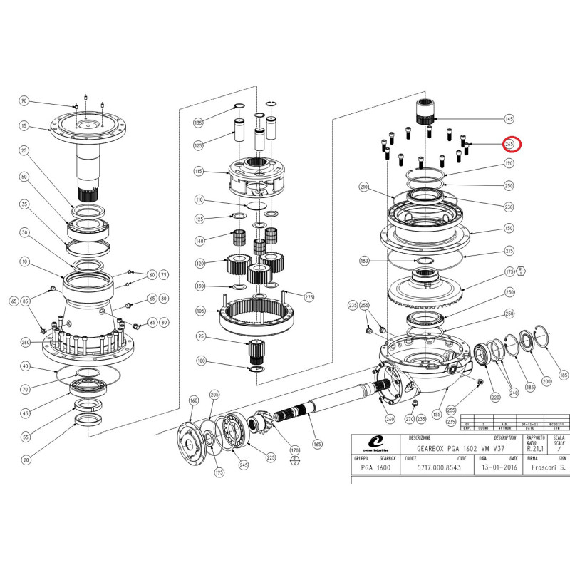 Comer 9540430090 Śruba M14x40 imbusowa DIN 912 8,8