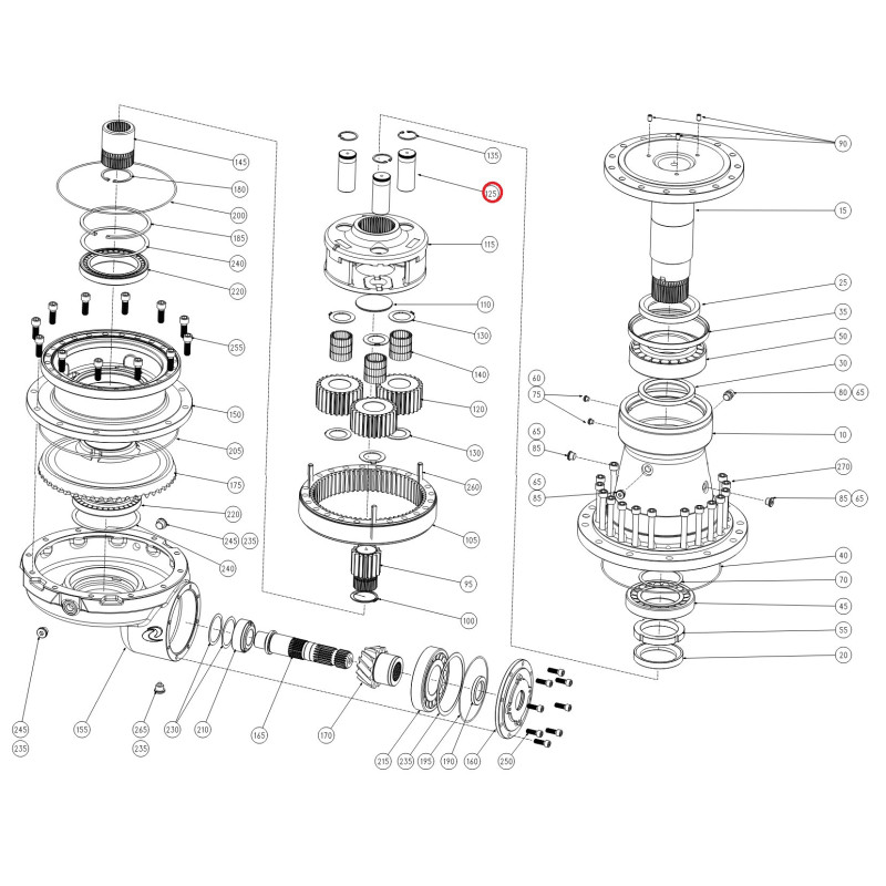 Comer 1717884042 Sworzeń satelity D.6