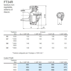 B&P 663H53E04R Sprzęglo cierne FT34R 1450Nm 1i3/4"Z6 -30,2x91,4 G7 Bondioli Pavesi
