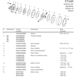 B&P 663H53E38R Sprzęglo cierne FT34R 1450Nm 1i3/4"Z20 -30,2x91,4 G7 Bondioli Pavesi