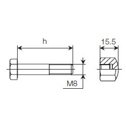 B&P 432000148R08 Śruba M8x40,7mm Bondioli Pavesi