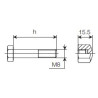 B&P 432000148R08 Śruba M8x40,7mm Bondioli Pavesi