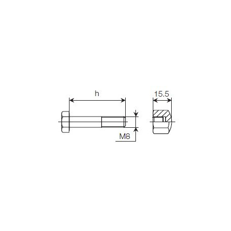 B&P 432000151R08 Śruba M8x41,5mm Bondioli Pavesi
