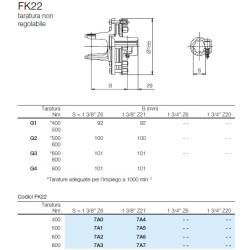 B&P 60KE39137R Piasta sprzęgła FK22 800Nm 1i3/8"Z21 - 27,0x74,6 G3/G4 Bondioli Pavesi