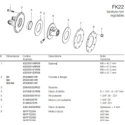 B&P 60KB24137R Piasta sprzęgła FK22 500Nm 1i3/8"Z21 - 22x54 G1 Bondioli Pavesi