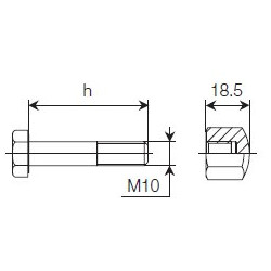 B&P 432000157R08 Śruba M10x69,0mm Bondioli Pavesi