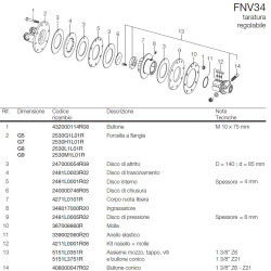 B&P 665L58137R Sprzęgło cierne jednokierunkowe FNV34 1800Nm 1i3/8"Z21 - 34,9x93,5 G8 Bondioli Pavesi
