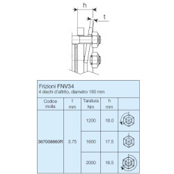 B&P 665L51137R Sprzęgło cierne jednokierunkowe FNV34 1350Nm 1i3/8"Z21 - 34,9x93,5 G8 Bondioli Pavesi