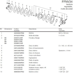 B&P 667M60137R Sprzęgło cierne jednokierunkowe FFNV34 2000Nm 1i3/8"Z21 34,9x106,0 G9 Bondioli Pavesi