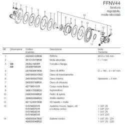 B&P 667M58204R Sprzęgło cierne jednokierunkowe FFNV44 1800Nm 1i3/4"Z6 34,9x106 G9 Bondioli Pavesi