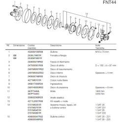 B&P 658L58338R Sprzęgło cierne jednokierunkowe FNT44 1800Nm 1i3/4"Z20 30,4x93,5 G8 Bondioli Pavesi