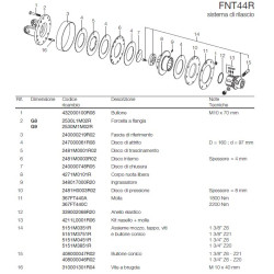 B&P 658M62404R Sprzęgło cierne jednokierunkowe FNT44R 2200Nm 1i3/4"Z6 34,9x106,0 G9 Bondioli Pavesi