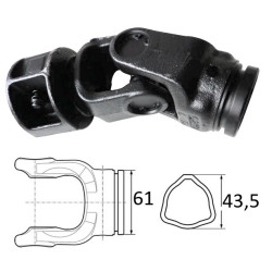 B&P 714049007 Przegub krzyżowy 1-3/8 Z-6, zewn. 43.5x3.4 mm krzyżak 27x74,6 G3/G4 Bondioli Pavesi