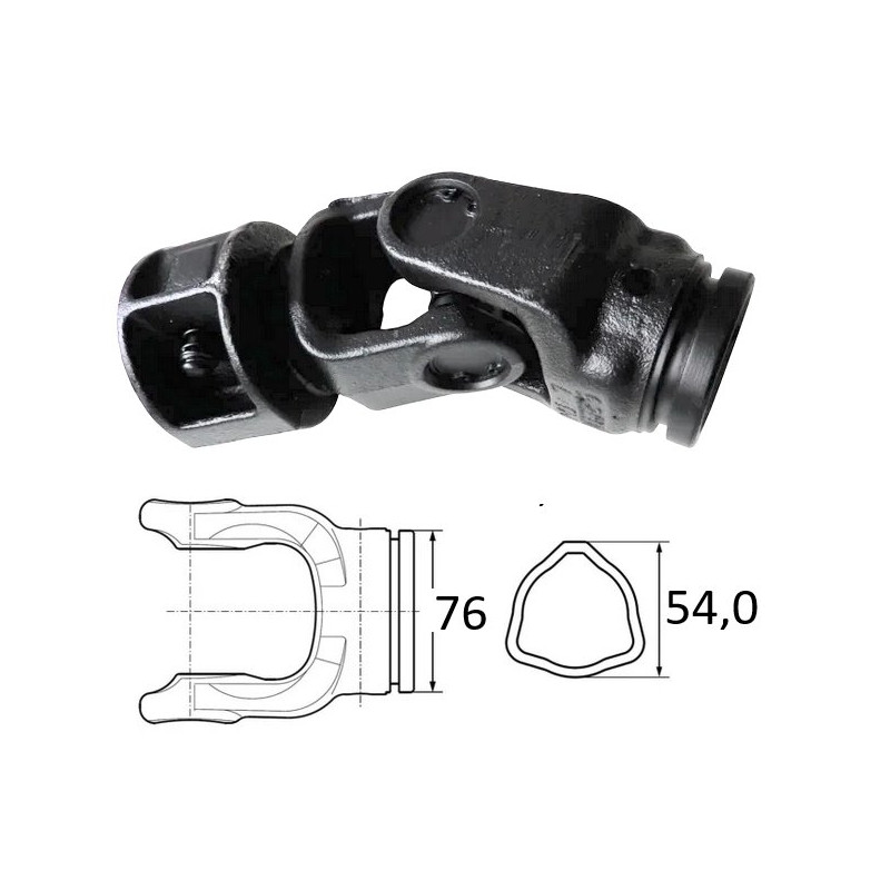 B&P 718049007 Przegub krzyżowy 1-3/8 Z-6, zewn. 54x4 mm krzyżak 34,9x93,5 G8 Bondioli Pavesi