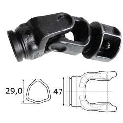 B&P 712050007 Przegub krzyżowy 1-3/8 Z-6, wewn. 29x4 mm krzyżak 23,8x61,3 G2 Bondioli Pavesi