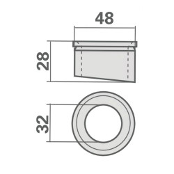 Cramer 8003723 TTulejka prowadząca górna dla sworznia 32x46mm Walterscheid